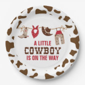 Rodeo Western Cowboy Baby Duschpapier Teller (Vorderseite)