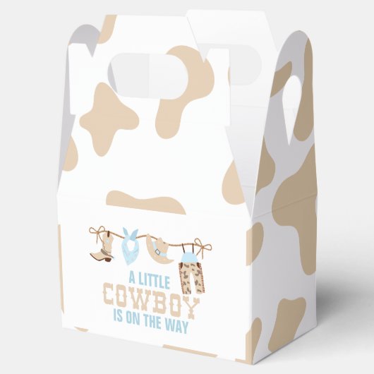 Rodeo Western Cowboy Baby Duschpapier Teller Geschenkschachtel (Geöffnet)