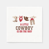 Rodeo Western Cowboy Baby Duschpapier Teller Napk Serviette (Vorderseite)