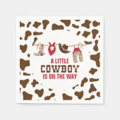 Rodeo Western Cowboy Baby Duschpapier Teller Serviette (Vorderseite)