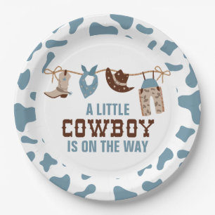 Rodeo Western Cowboy Baby Shower Papier Teller
