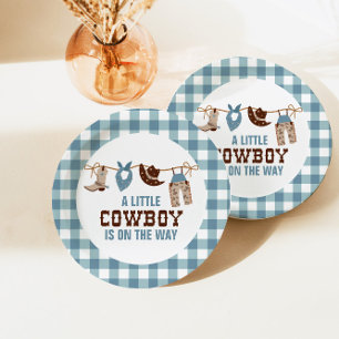 Rodeo Western Cowboy Baby Shower Papier Teller