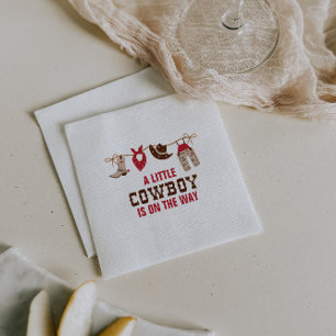 Rodeo Western Cowboy Babyparty Papier Teller Servi Serviette