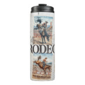 Rodeo Western Cowboy Horse Bucking Thermosbecher (Vorderseite)