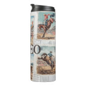 Rodeo Western Cowboy Pferd Bocken Thermosbecher (Nach rechts gedreht)