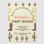 Rodeo Western Party Land Geburtstag Magneteinladung (Vorderseite)