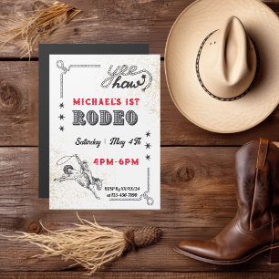 Rodeo Western Reiten Cowboy Geburtstag Magneteinladung