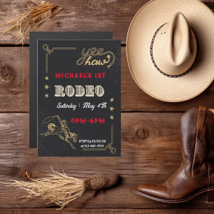 Rodeo Western Reiten Cowboy Geburtstag Magneteinladung