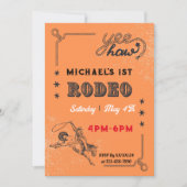 Rodeo Western Riding Cowboy Land Geburtstag Einladung (Vorderseite)