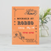 Rodeo Western Riding Cowboy Land Geburtstag Einladung (Stehend Vorderseite)