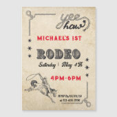 Rodeo Western Riding Cowboy Rodeo Geburtstag Magneteinladung (Vorderseite)