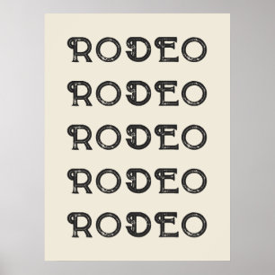 Rodeo Western-Typografie-Wandkunst Ranch Cabin Zuh Poster
