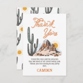 Rodeo Western, wie der Westen war eine Dankeschön- Dankeskarte (Vorne/Hinten)