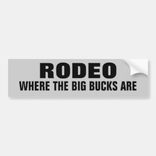 Rodeo - Wo die großen Bucks Pferdeanhänger sind Autoaufkleber