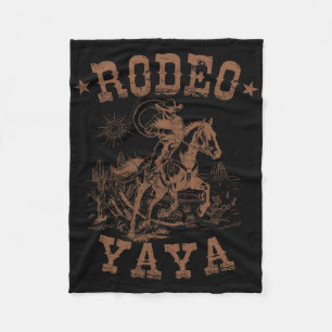 Rodeo Yaya Western Cowboy Family Matching Mother Fleecedecke