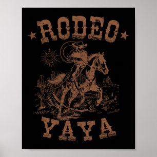 Rodeo Yaya Western Cowboy Family Matching Mother Poster