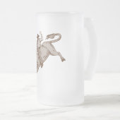 Rodeocowboy-Stierreiten Mattglas Bierglas (VorderseiteRechts)