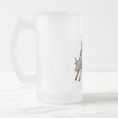 Rodeocowboy-Stierreiten Mattglas Bierglas (Links)