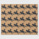 Rodeoreiter Brown Geschenkpapier (Flach)