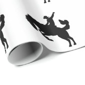 Rodeoreiter zu Pferd Geschenkpapier (Rolleneckpunkt)