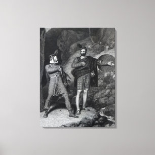 Roderick Dhu und ein Clanmitglied Leinwanddruck