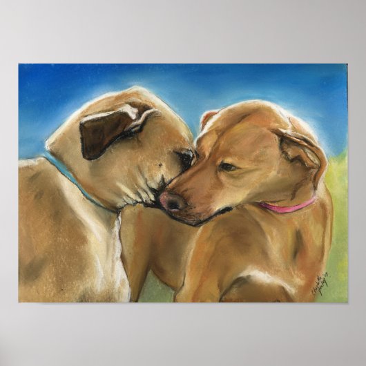 Rodesian Rigeback Dog Art Print Poster (Vorne)