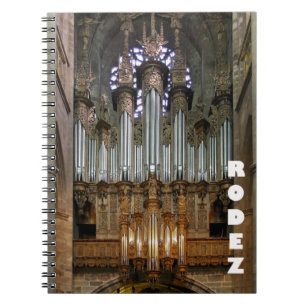 Rodez Cathedral organ notebook Notizblock