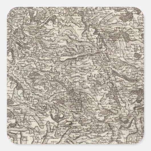 Rodez Quadratischer Aufkleber (Vorderseite)