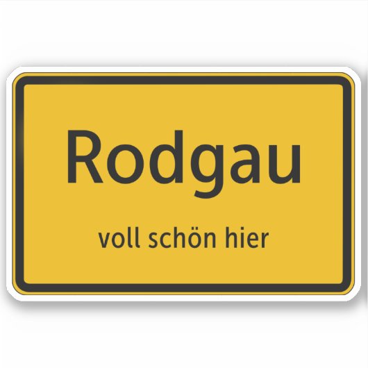 Rodgau Aufkleber Sticker Autoaufkleber (Vorderseite)