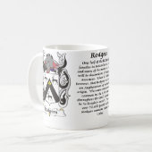 Rodgers Familien-Wappen Tasse (Vorderseite Links)