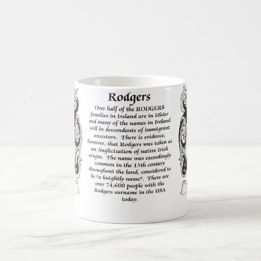 Rodgers Familien-Wappen Tasse (Mittel)