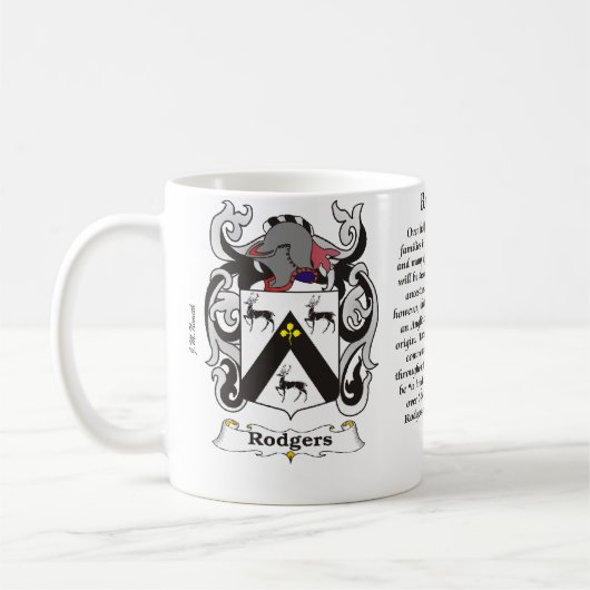 Rodgers Familien-Wappen Tasse (Links)