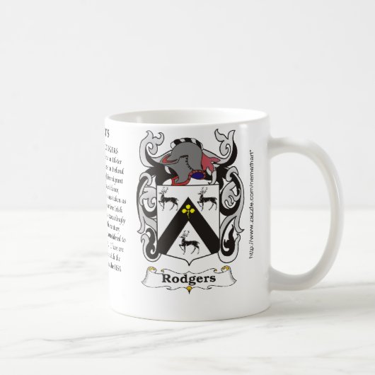 Rodgers Familien-Wappen Tasse (Rechts)