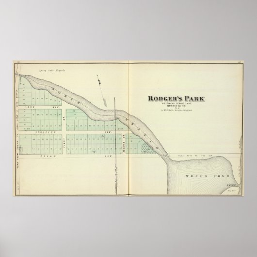 Rodger's Park, angrenzender Frühjahrssee Poster (Vorne)