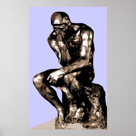 Rodin "The Thinker" - Leinwand Poster (Vorne)