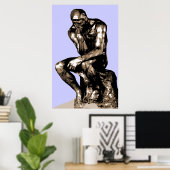 Rodin "The Thinker" - Leinwand Poster (Heimbüro)