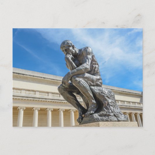 Rodin Thinker Postkarte (Vorderseite)