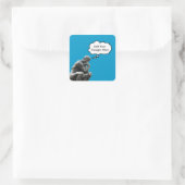 Rodins Denker - Füge deinen eigenen Gedanken hinzu Quadratischer Aufkleber (Tasche)