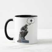 Rodins Denker-Statue - Denk Positiv Tasse (Links)