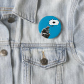 Rodins Denker-Statue - Denke Positiv Button (Beispiel)