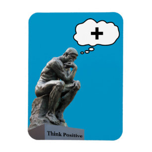 Rodins Denker-Statue - Denke Positiv Magnet