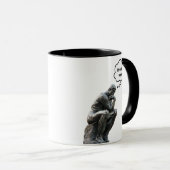Rodins Denker-Statue - ich denke, ich werde fernse Tasse (VorderseiteRechts)