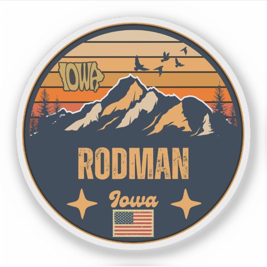 Rodman, Iowa Aufkleber (Vorderseite)