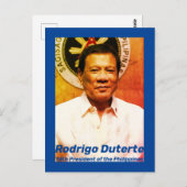 Rodrigo Duterte, 16. Präsident der Philippinen Postkarte (Vorne/Hinten)