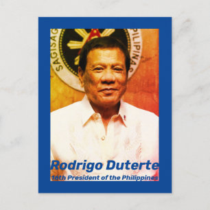 Rodrigo Duterte, 16. Präsident der Philippinen Postkarte