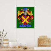 Rodriguez Coat of Arms Heraldic Print Poster (Küche)