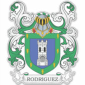 Rodriguez Familienwappen Aufkleber (Vorderseite)