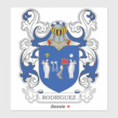 Rodriguez Familienwappen Aufkleber (Blatt)