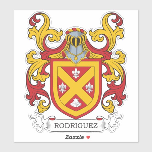 Rodriguez Familienwappen Aufkleber (Blatt)