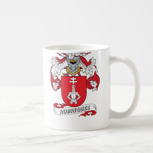 Rodriguez-Familienwappen Kaffeetasse (Rechts)